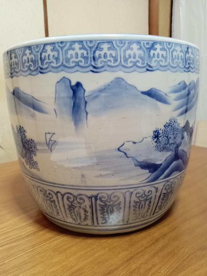 火鉢　特大　手あぶり火鉢　伊万里　有田　瀬戸　植木鉢　メダカ鉢　骨董