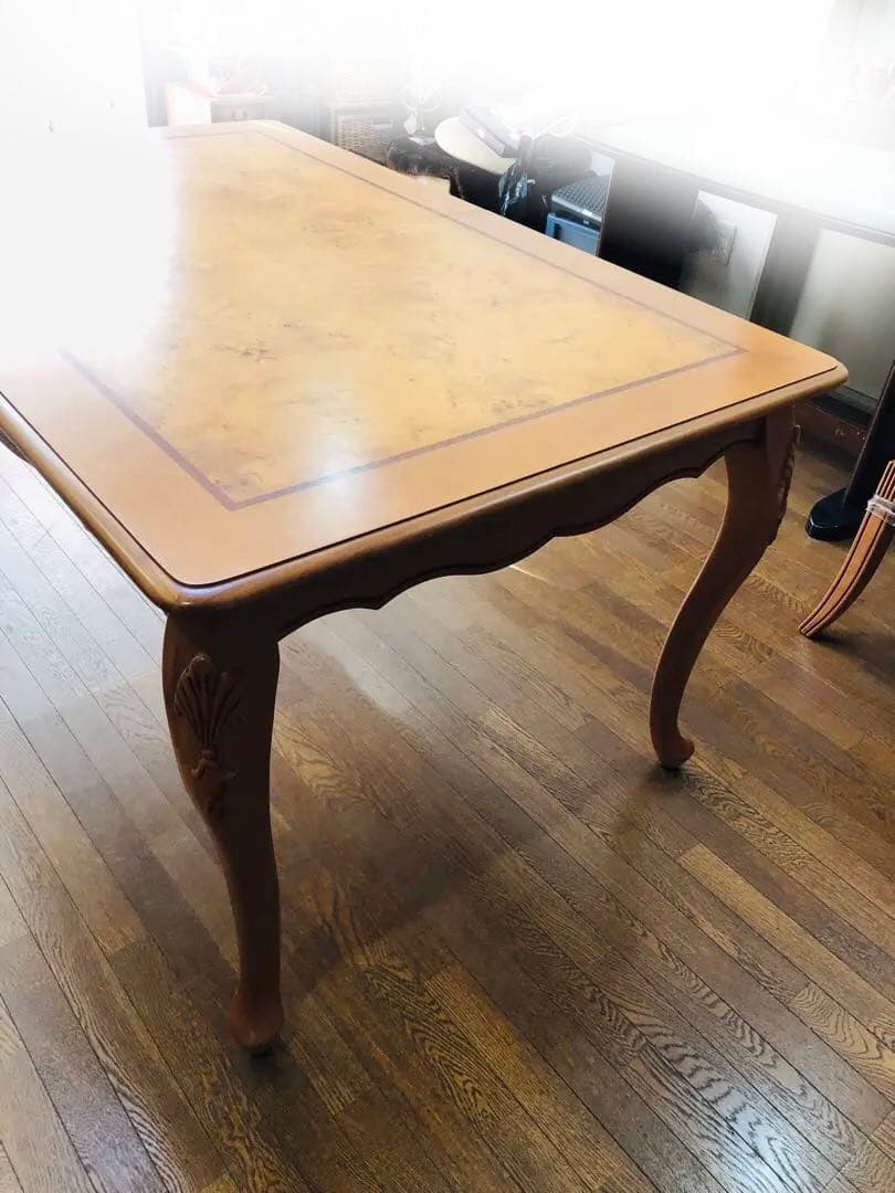 ビンテージ クイーンアンスタイル ダイニングテーブル　エクステンション　伸長式