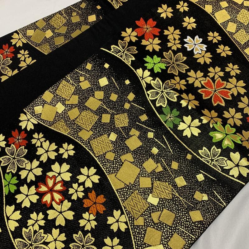 508ag36楽々衿帯揚げ帯締めしごき■七五三 七歳 女児 着物&袋帯■美品