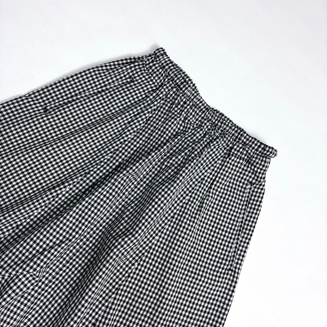 美品✨ブラックコムデギャルソン サルエルパンツS ギンガムチェック