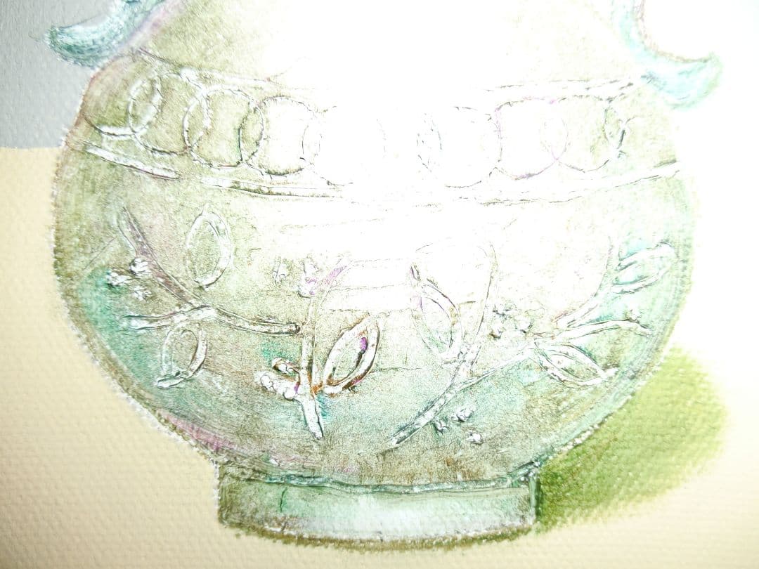 【ART】千賀節子真筆(カーネーション)4号