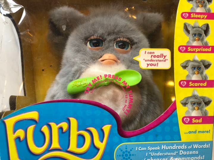 ファービー2 アウトレット 未開封 2005 グレー/ピンク 青目 英語版 furby2