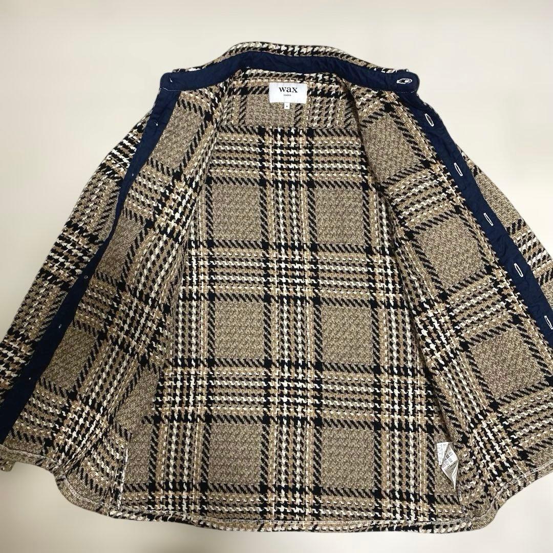 美品！wax london ワックスロンドン バスケットチェックシャツ M