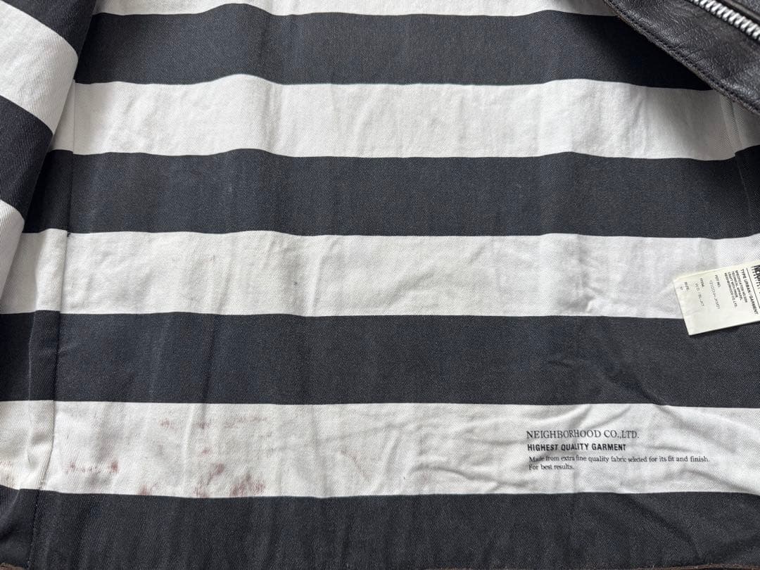 NEIGHBORHOOD 121CCNH-JKM01 W.D レザー 牛革 M