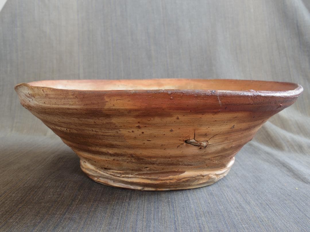 希少作★ジェフ・シャピロ【師：伊勢崎淳】粉引き大鉢《29ｃｍ》