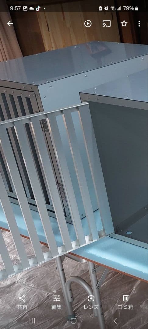 アルミドッグケージ ✳ 1頭用 幅45cm 奥行75cm 高さ55cm 車載用 - メルカリ