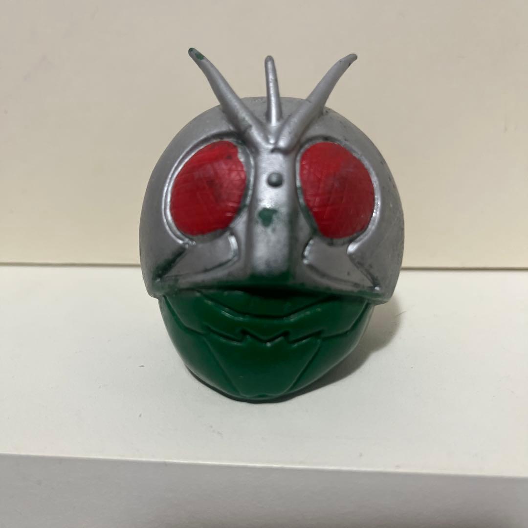 無版権 3本アンテナ 仮面ライダー ソフビ フィギュア 当時物 旧バンダイ