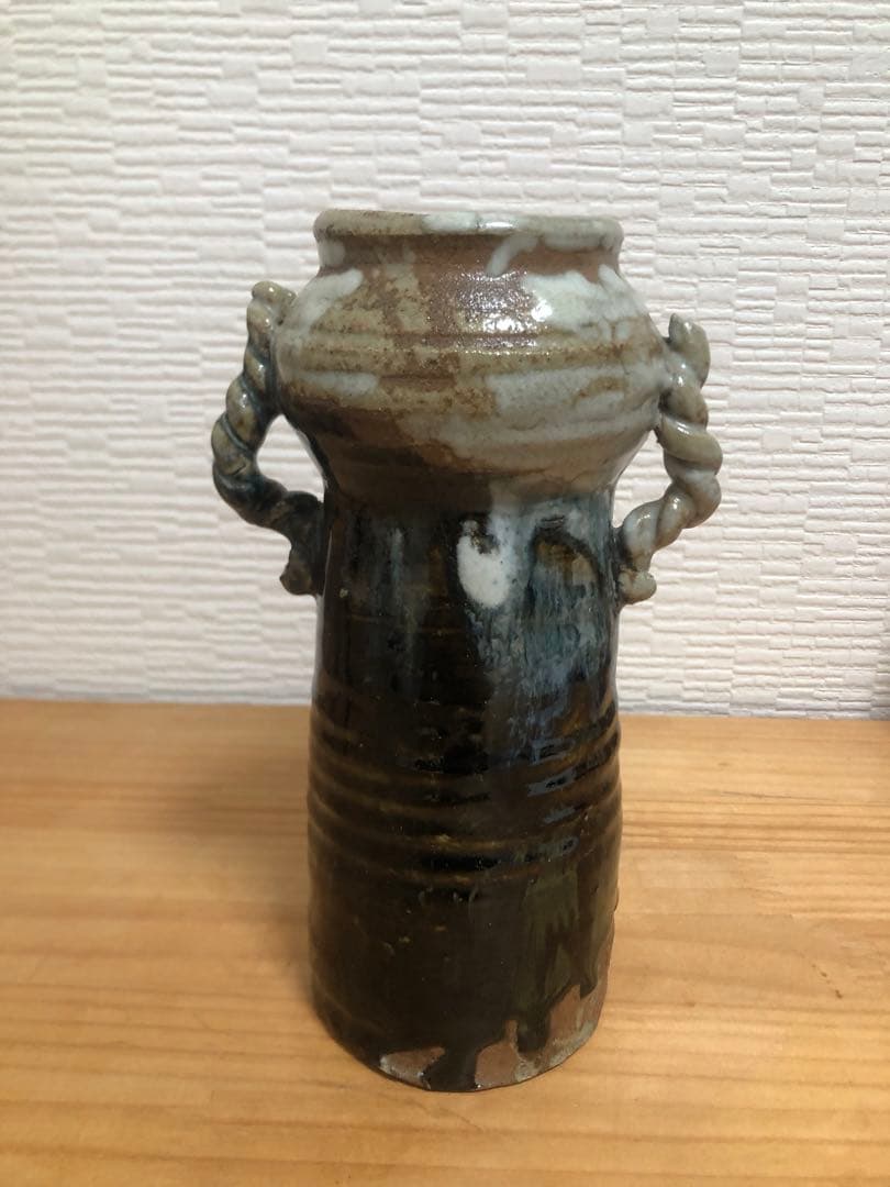 唐津焼　朝鮮唐津　耳つき花瓶