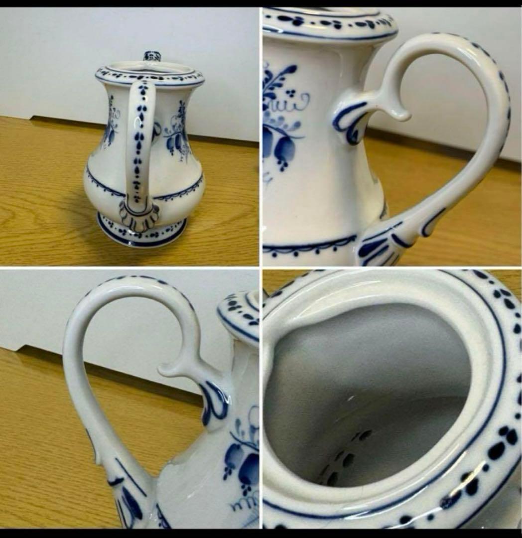 ロシア ヴィンテージ グジェリ焼き ポットとシュガーポット2個セット 現状