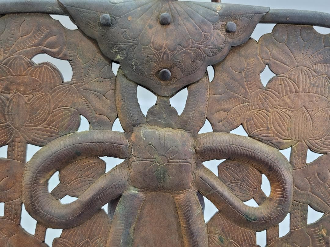 仏教美術 華鬘 古銅 鍍金 装飾