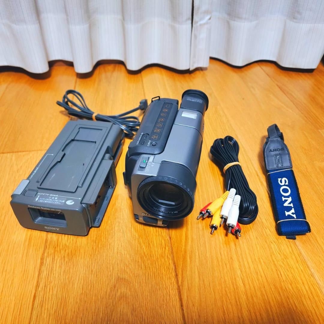 【動作確認済】SONY 高画質 Hi8 ビデオカメラ CCD-TR3000 一式