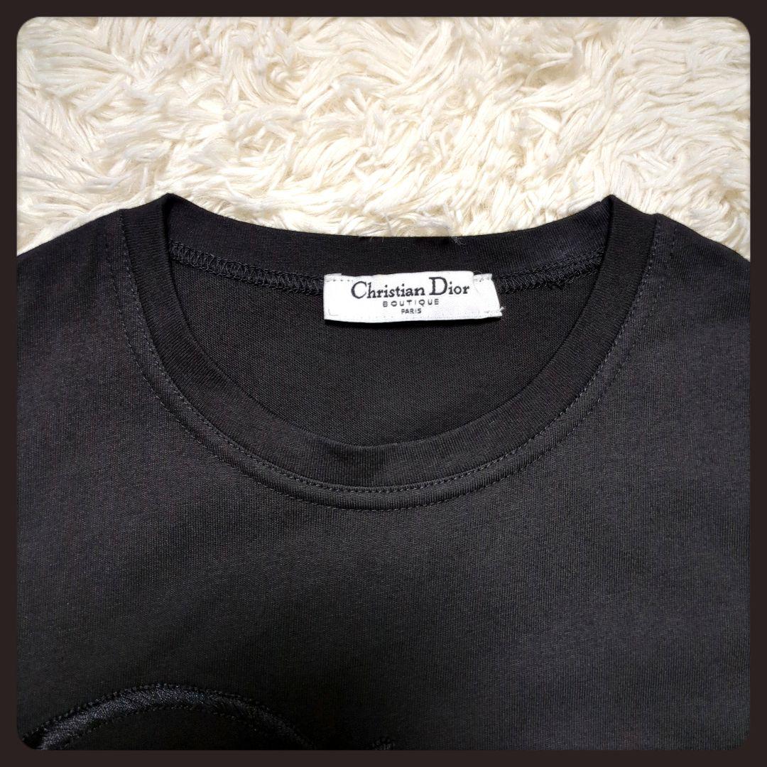 【入手困難・美品】ディオール☆タンクトップ ロゴ刺繍 ビジュー 黒 ガリアーノ期