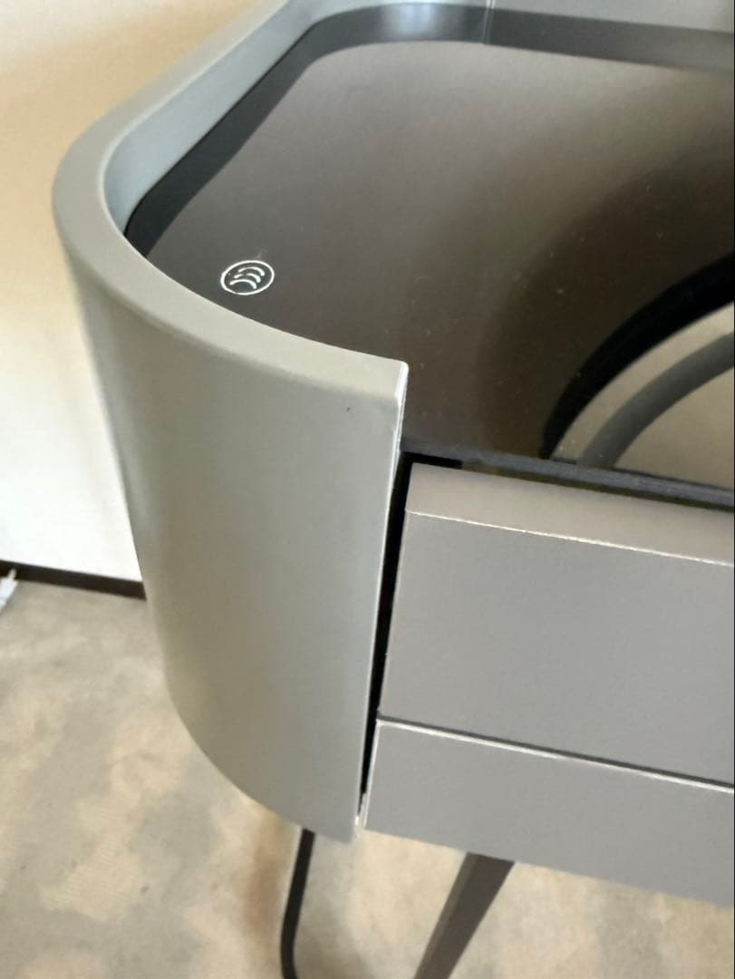 強化ガラス/オシャレドレッサー/LEDミラーは別売り 美容室にも最適