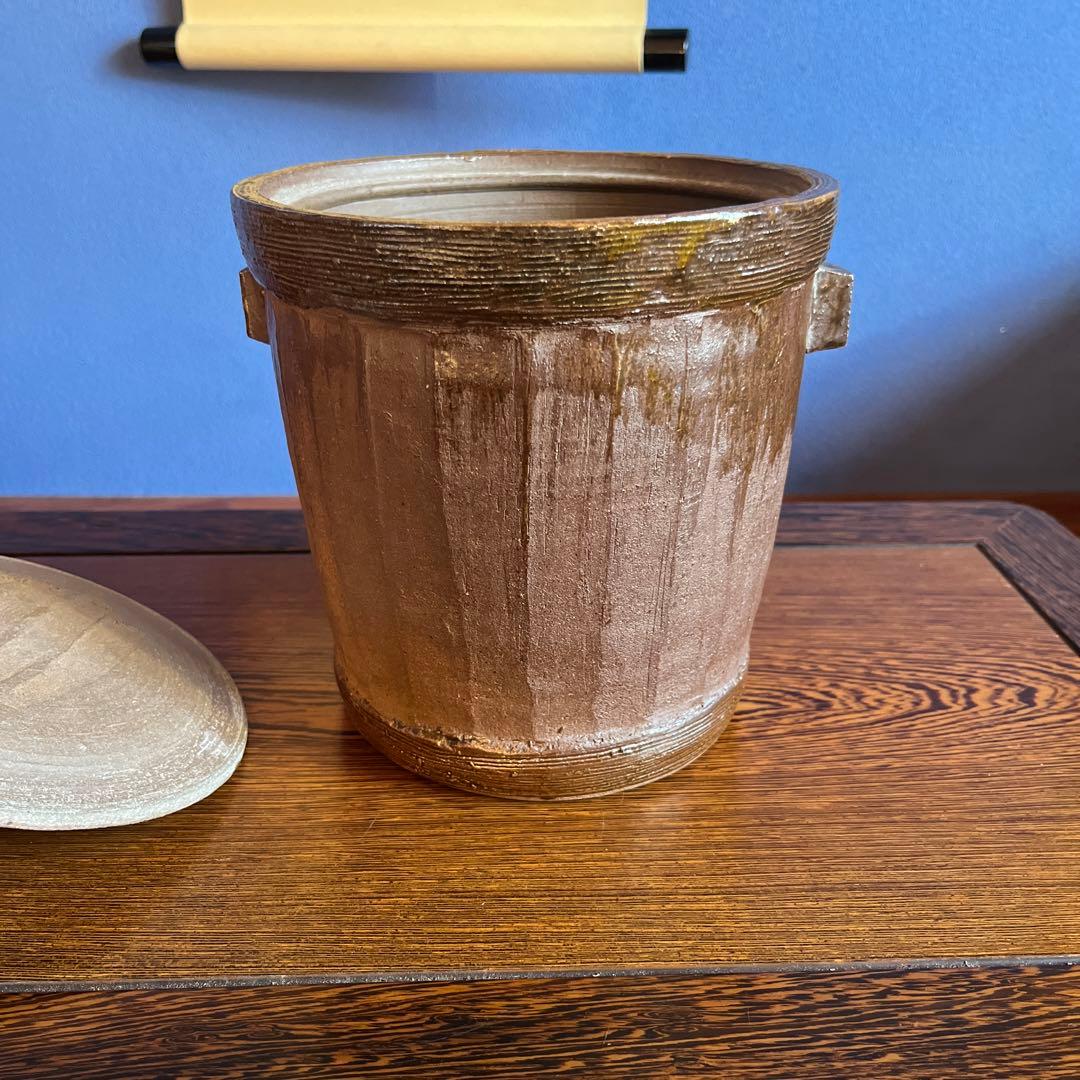 1125. 19代雲林院寶山造 水指 茶道具