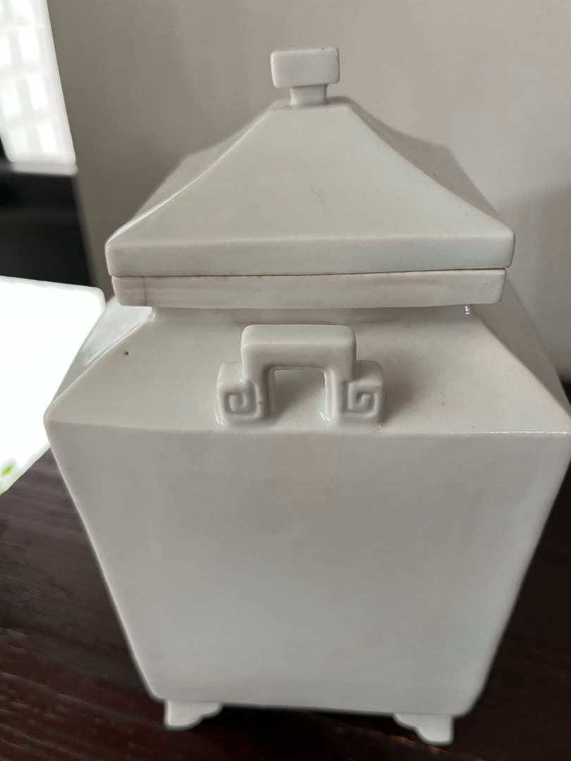 古出石 出石焼 白磁水注 盈進社 明治 東山焼 王地山