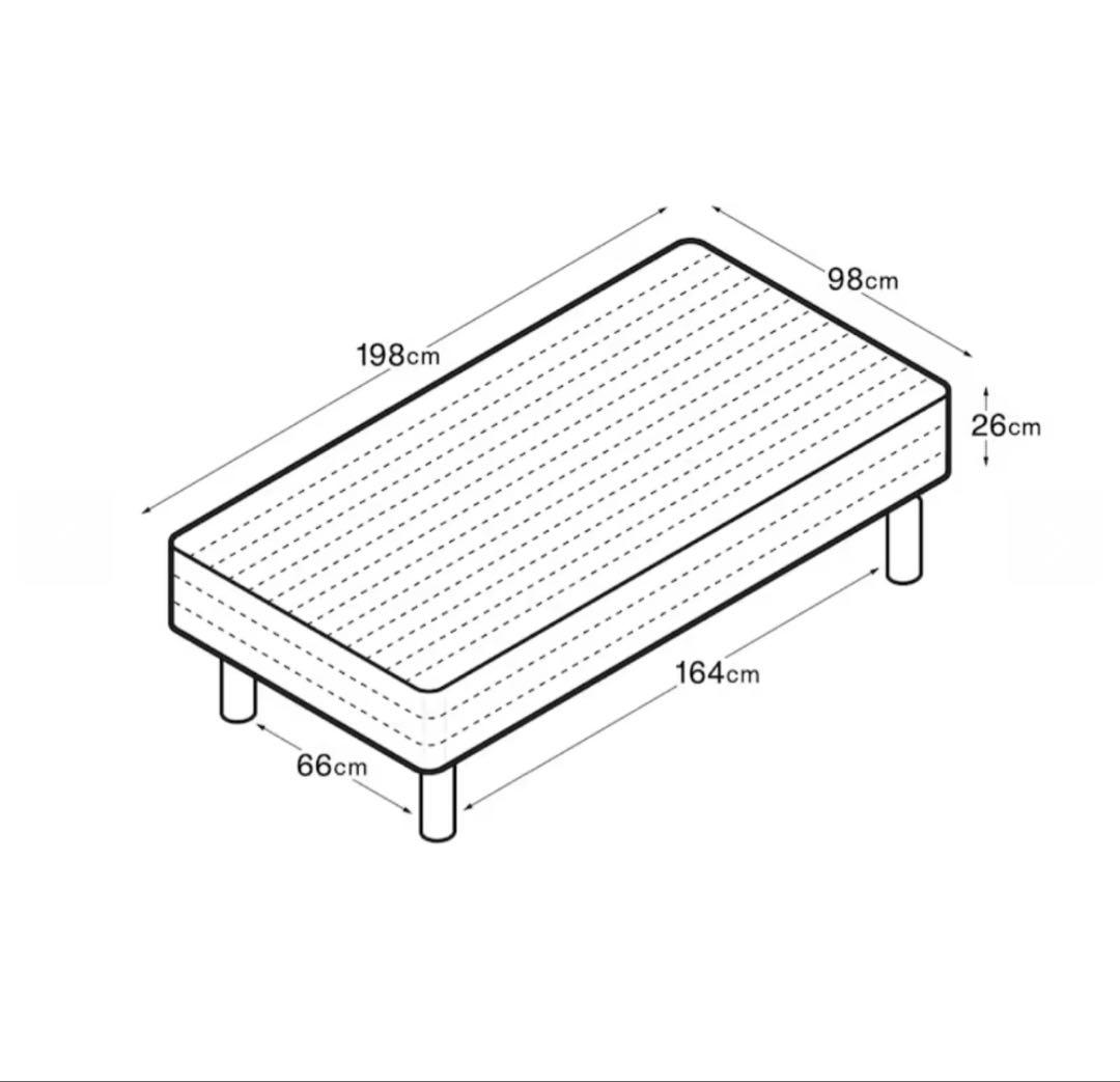【美品】無印良品　脚付きマットレス　高密度ポケットコイル　シングル
