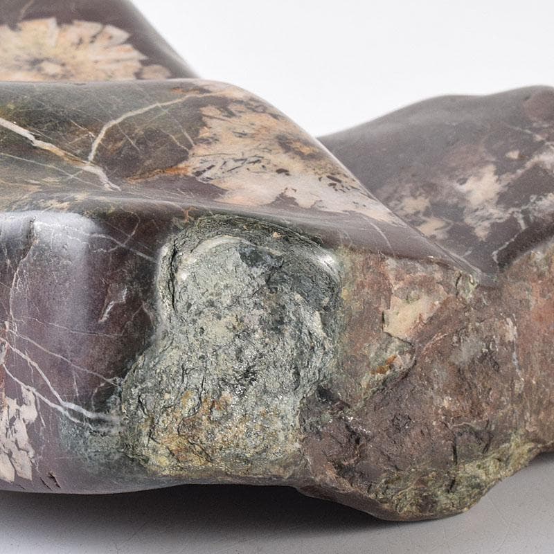 天然石 鑑賞石 菊花石 置物 重さ約1370g V R8681