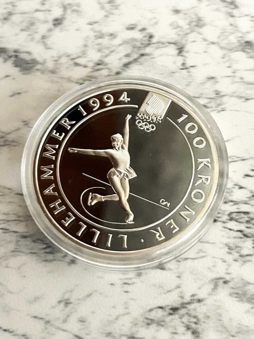 未開封】1994年リレハンメル冬季オリンピック 記念銀貨4枚セット No.5