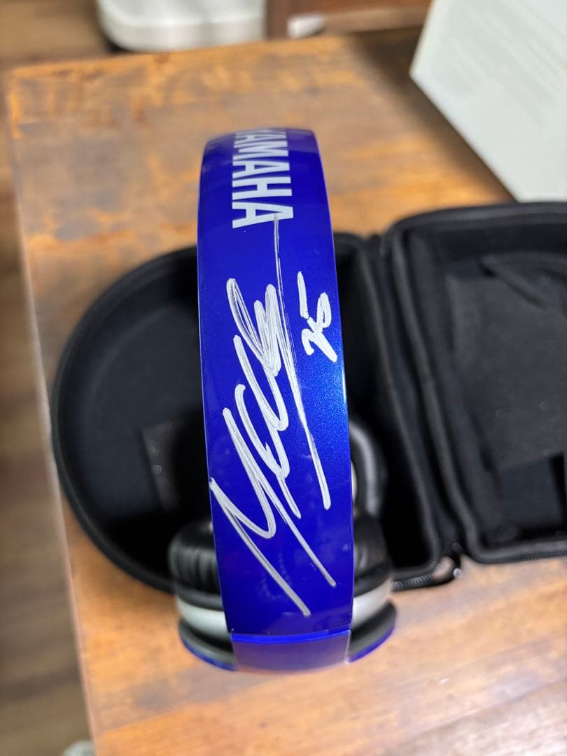 YAMAHA HPH-PRO500 BLUE ヘッドホン Vロッシ サイン入り