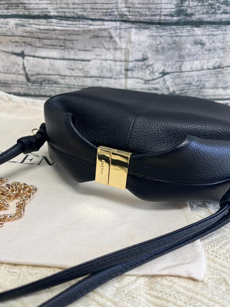 ブルガリ Beri ブラック チェーン ショルダーバッグ 中古 美品