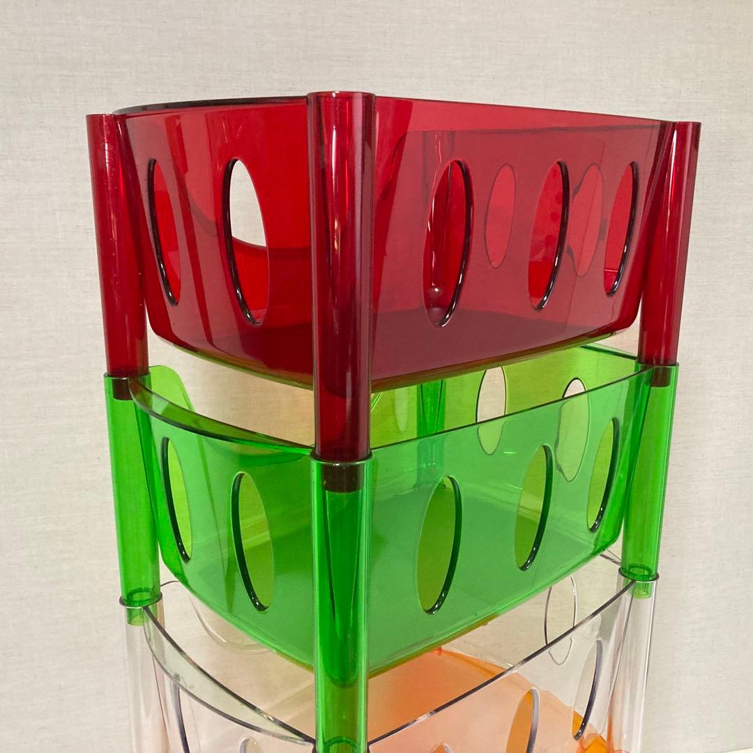 イタリア製 グッチーニ ワゴン ラック バスケット キャスター付き 収納