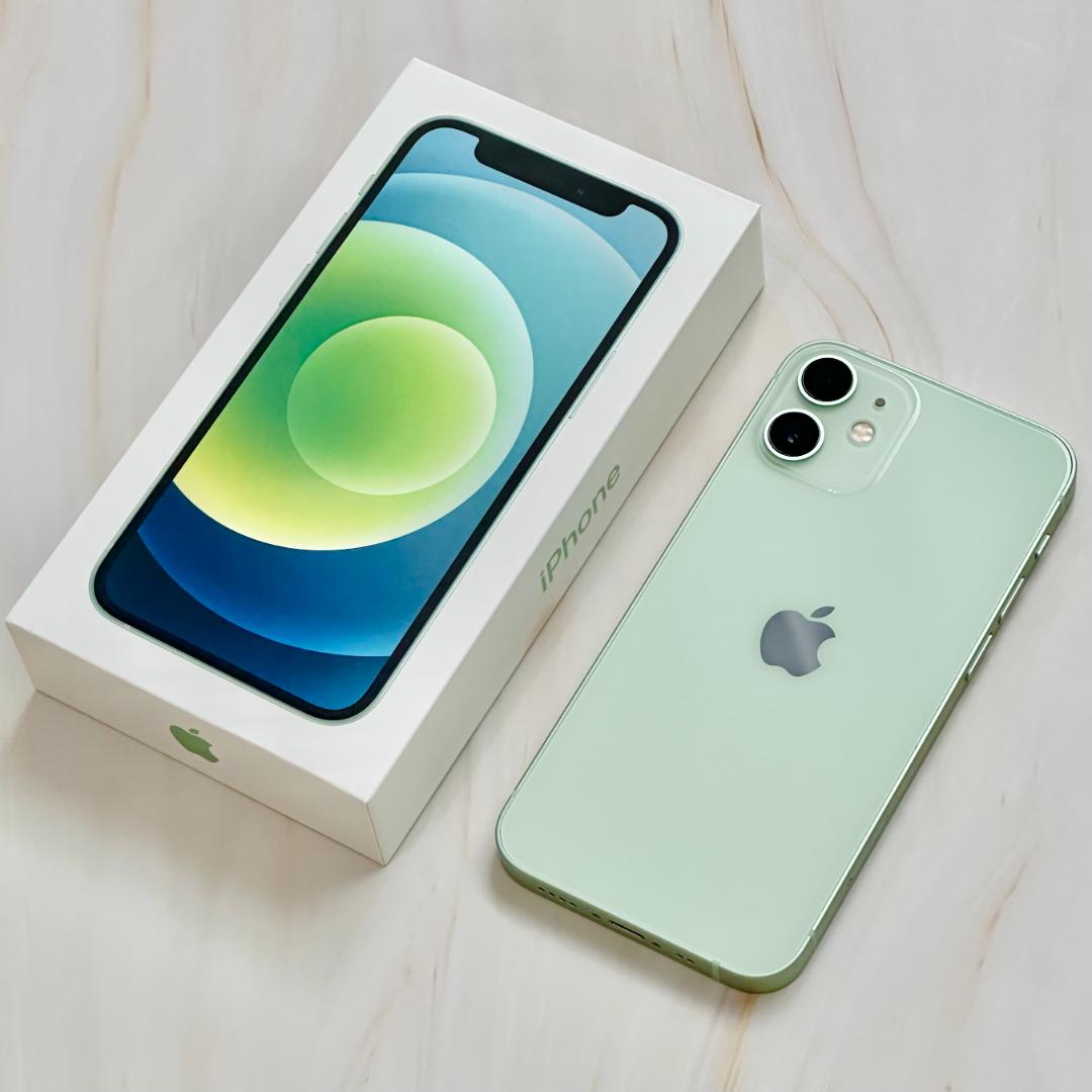 美品】iPhone 12 mini 128GB SIMフリー グリーン 箱あり