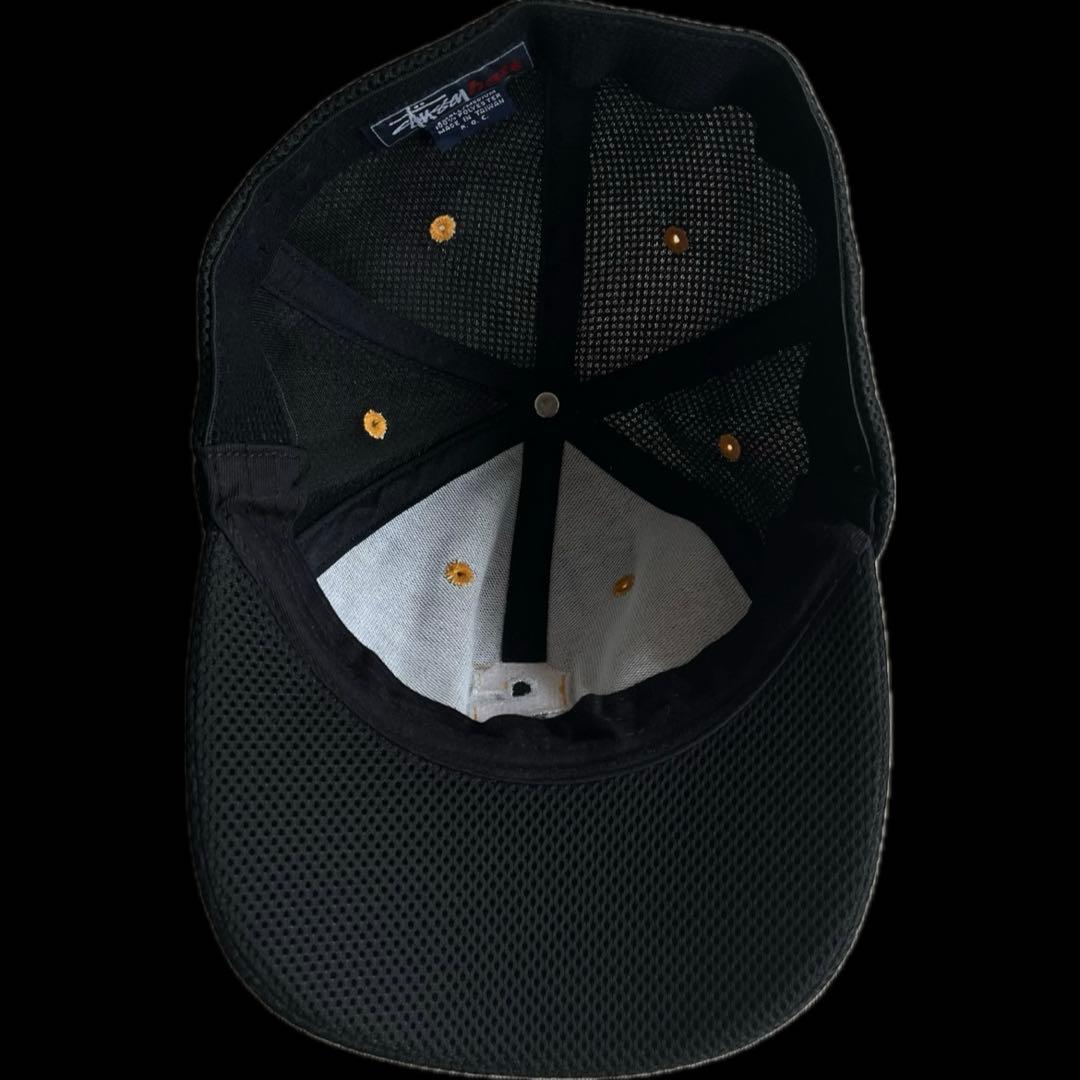 S刺繍”old stussy 6パネルキャップ メッシュ stussyhats