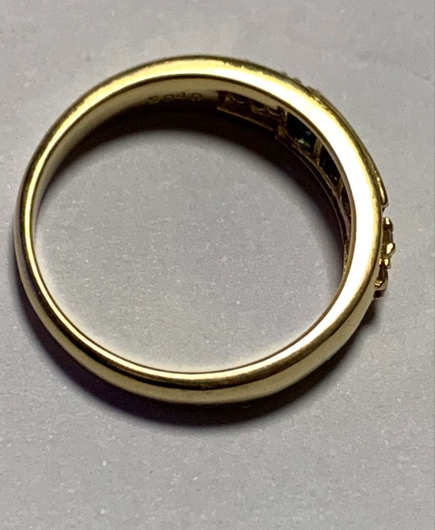 K18 サファイア0.4ct ダイヤモンド0.06ct リング