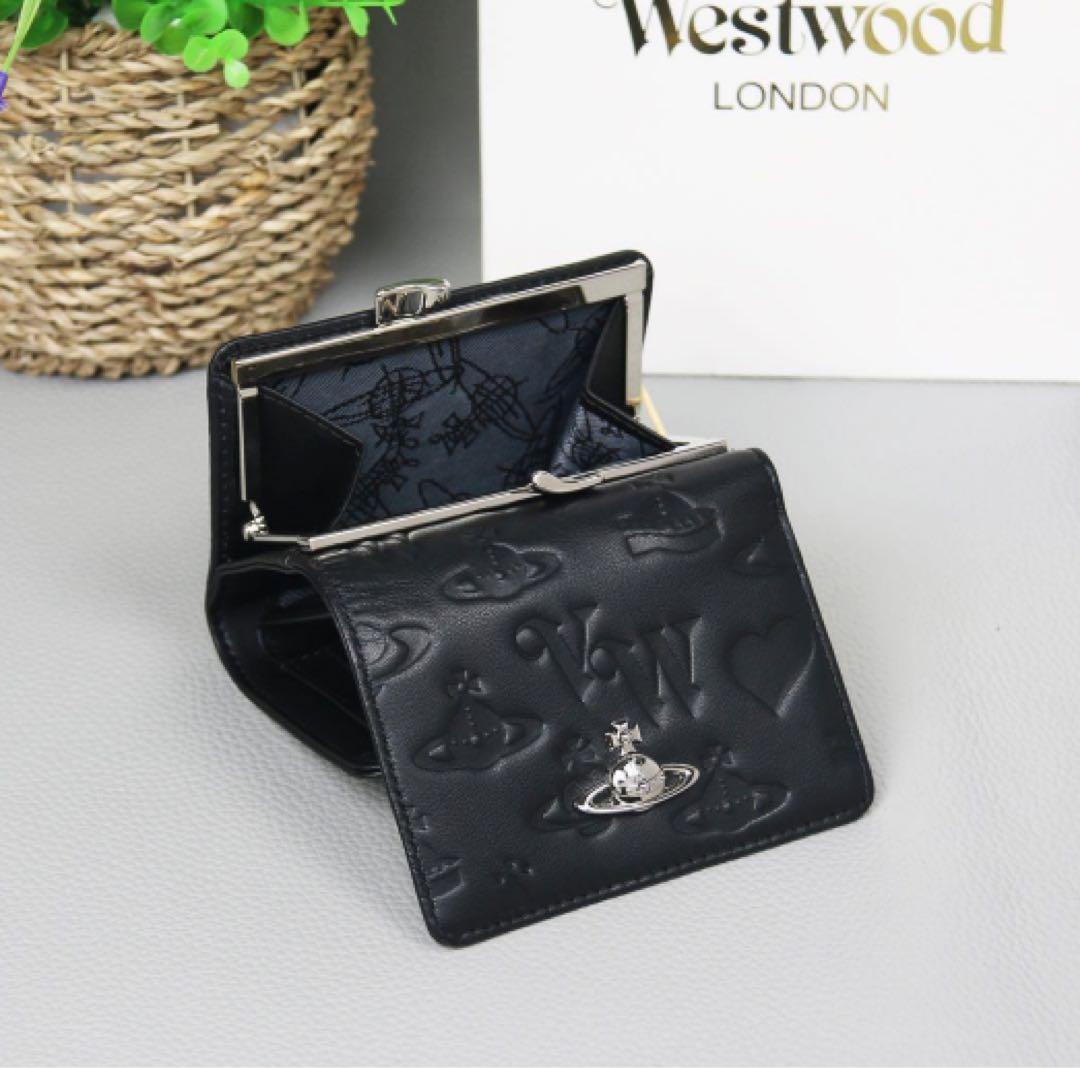Vivienne Westwood ヴィヴィアン 三つ折り財布 レザー 金）/