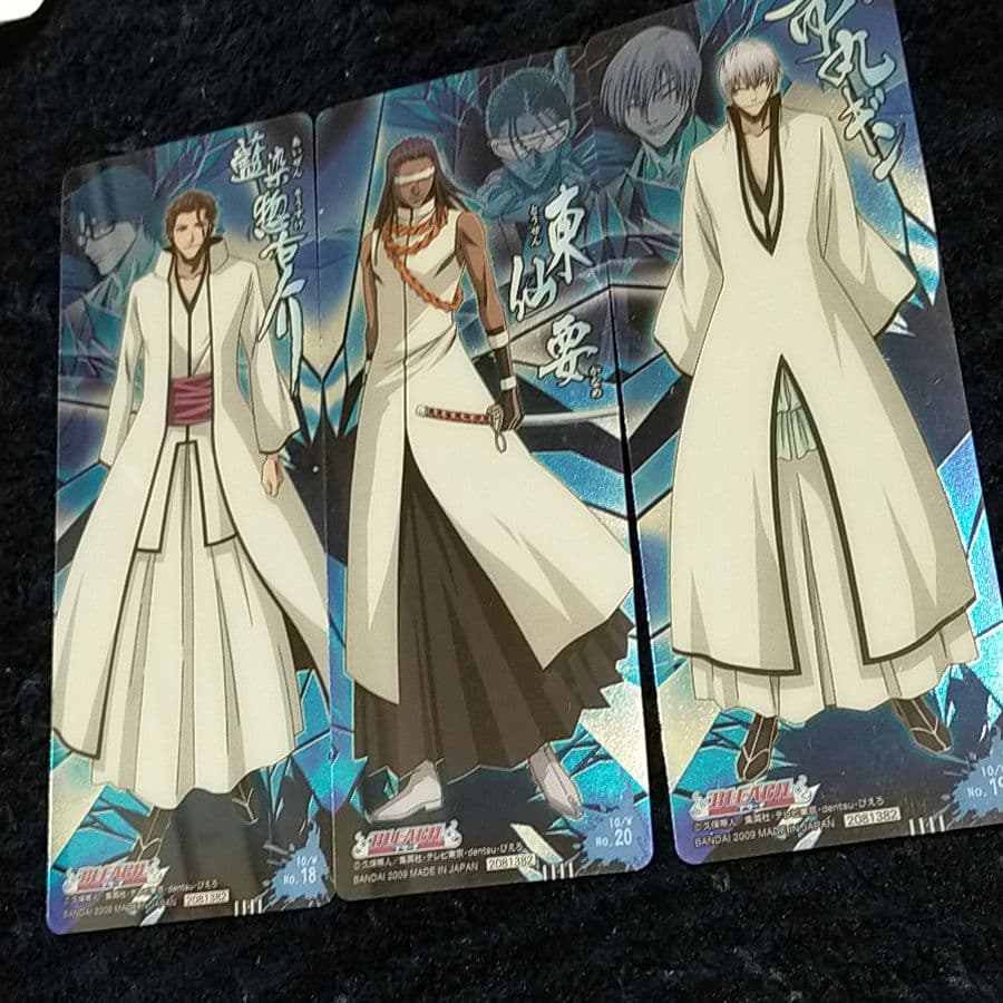 BLEACHカードガム しおり 藍染惣右介＆東仙要＆市丸ギン 4枚セット