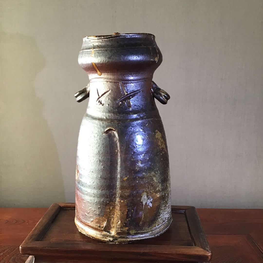 古備前　花入 備前耳付花入 びぜんみみつきはないれ | 鶴田 純久の章 お話