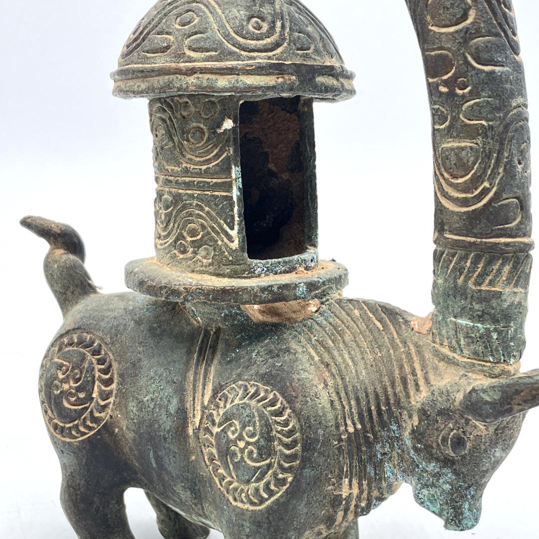 銅器牛宮灯 ヴィンテージ ウシ オブジェ 置物 真鍮 インテリア