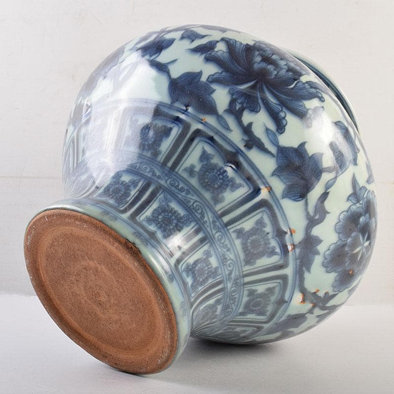 中国 青花 花弁文瓶 壺 C 8946A