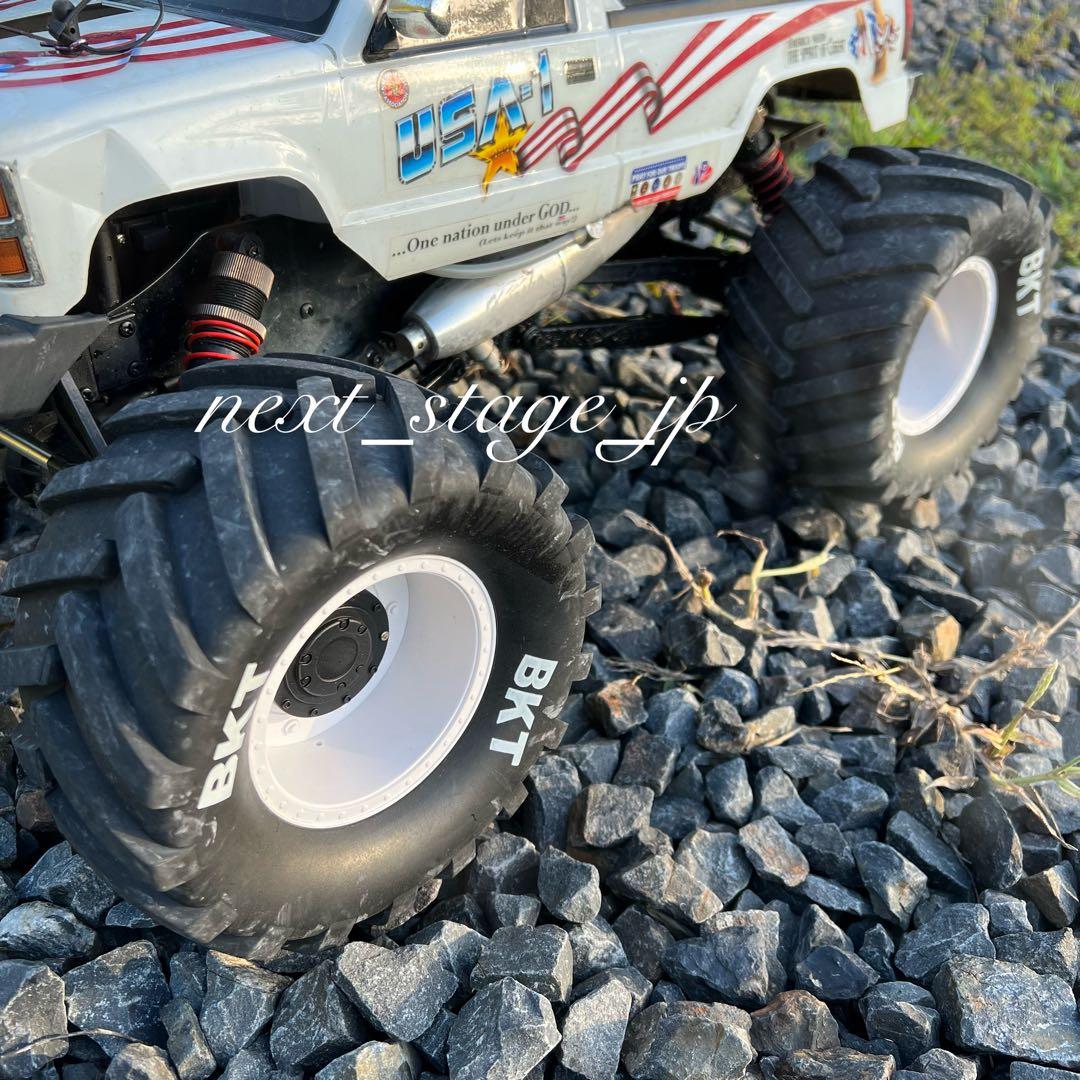 【2本】1/8 USA-1等 モンスタートラック 高品質タイヤ ホイールセット