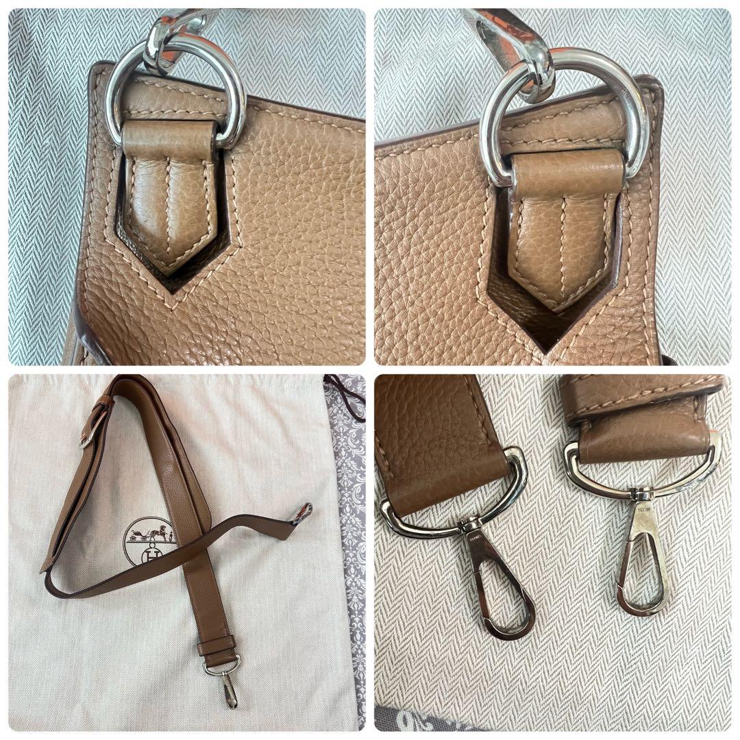 【スカーフ・カデナ付】HERMES ショルダーバッグ　ジプシエール　ブラウン