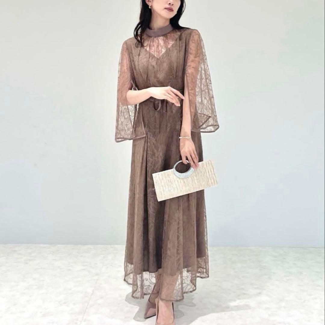 今月で削除します【LEJA】レジャ 総レースケープＡラインドレス