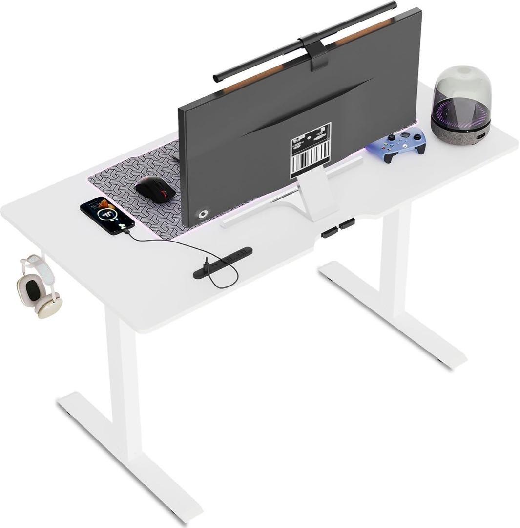 最終特価‼️【120×60】電動 昇降式デスク ゲーミングデスク コンセント付き