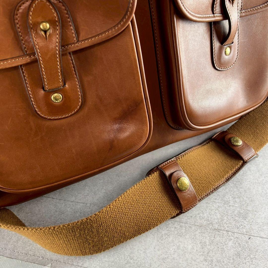 美品！GhurkaグルカNo.5エグザミナーレザービジネスバッグショルダーバッグ