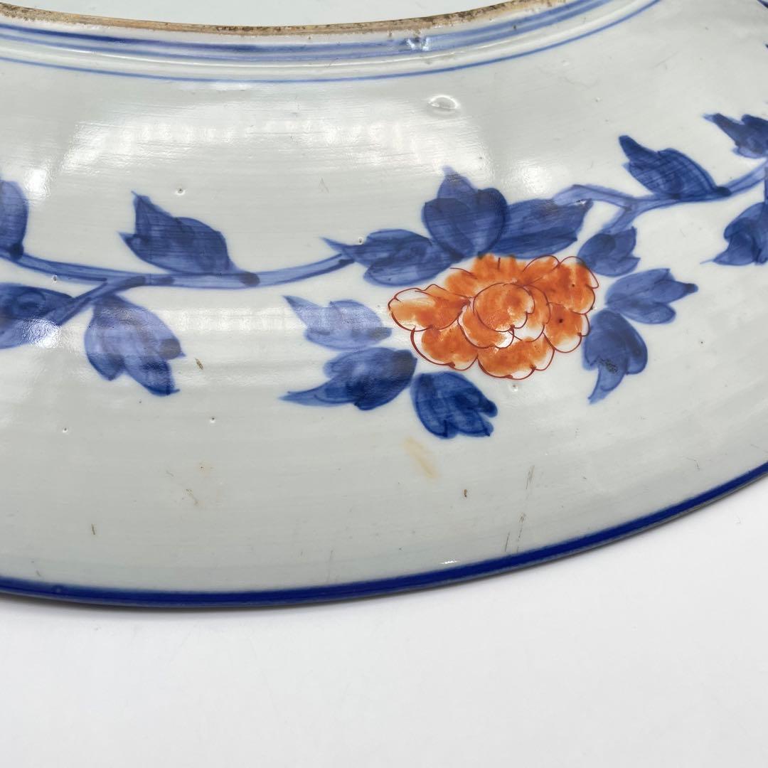 古伊万里　色絵大皿　江戸時代　有田焼　46.5cm  アンティーク