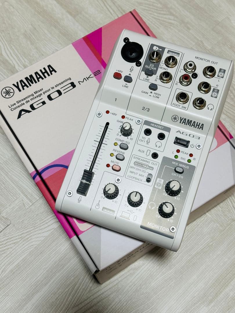 YAMAHA AG03 MK2 ホワイト オーディオインターフェース C9962