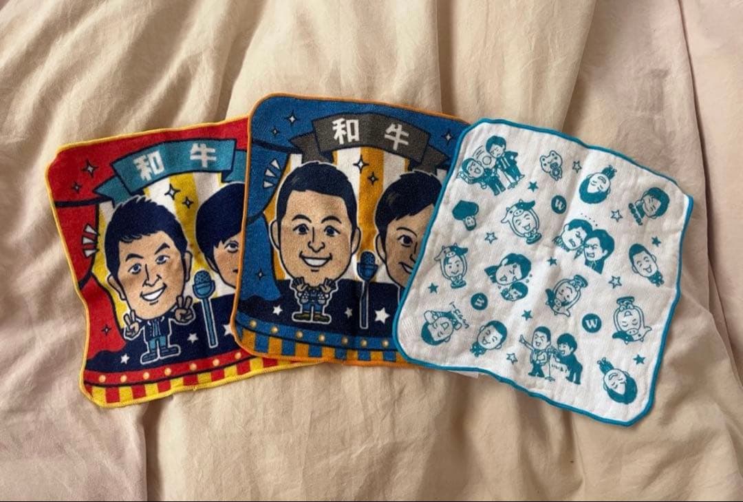 【お笑い芸人】和牛 グッズまとめ売り セット キーホルダー ハンカチ 公式写真
