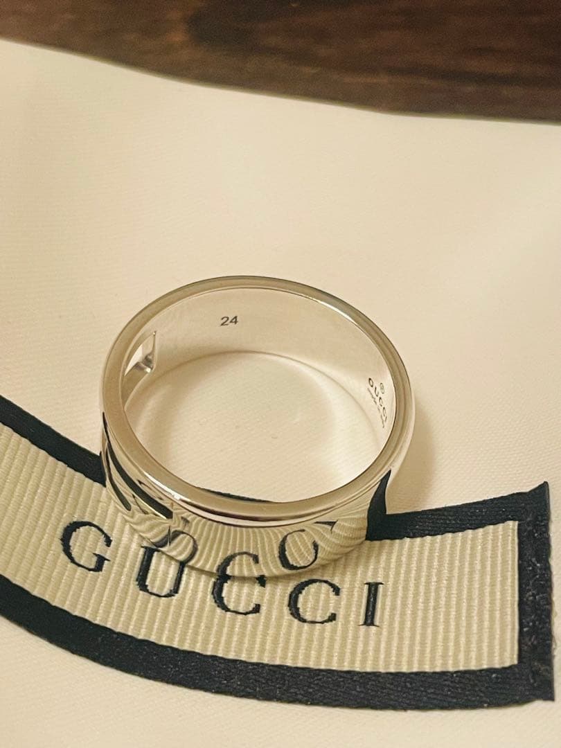 GUCCIリング 24号 カットリング カットアウト スターリングシルバー925