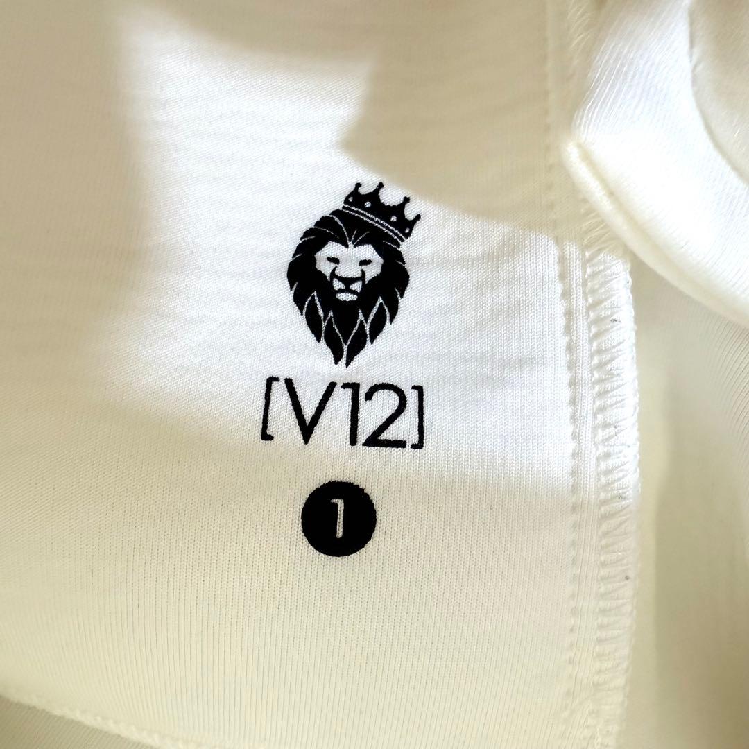 V12 ダンボールニット ストレッチ サイドロゴ スウェットリブ ゴルフパンツM