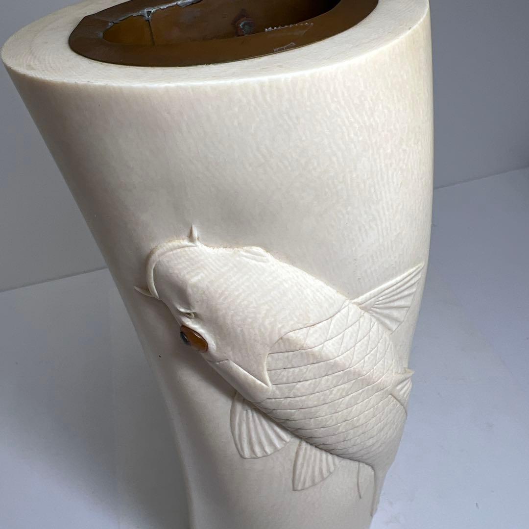 極上　特大鯉花入　2.4㌔　高さ36.2㎝　東Y8-0108☆2F