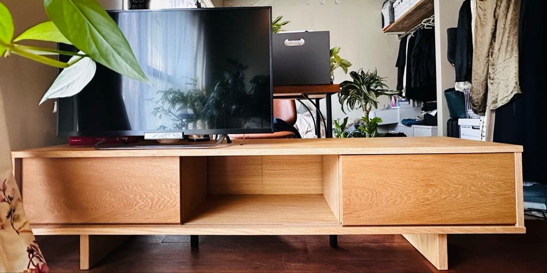 無印良品 ナチュラルウッド テレビ台 引き出し付き