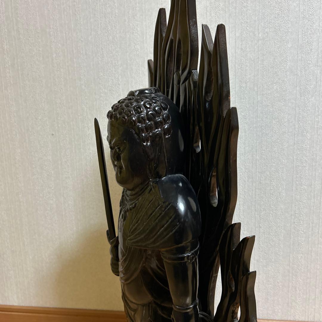 木製 不動明王 仏像 神様 宗教 スピリチュアル 工芸品 古美術 置物 骨董品