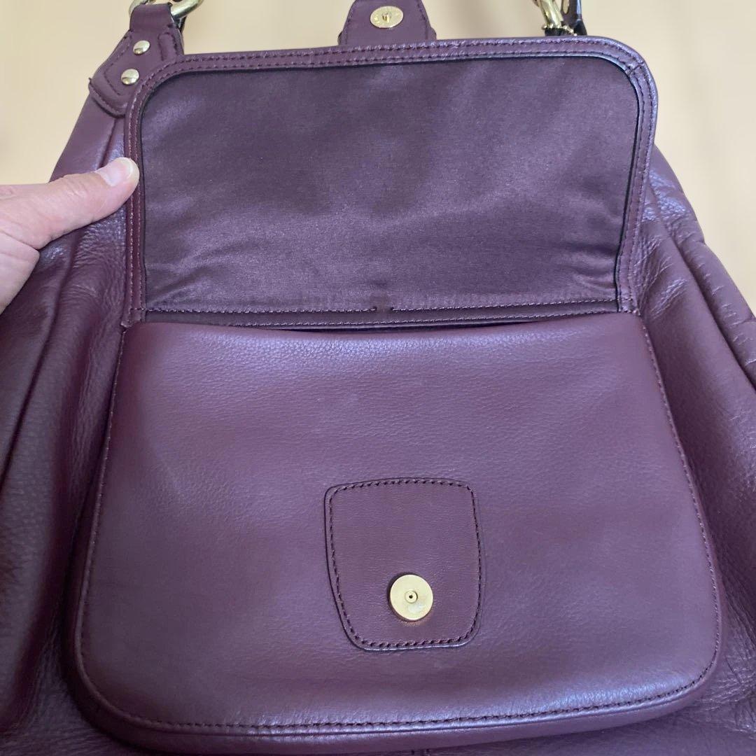 ★極美品 ★コーチ キャンベルレザー ホーボー ワインレッド