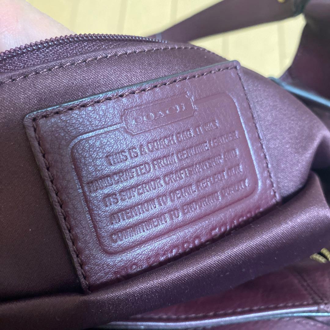 ★極美品 ★コーチ キャンベルレザー ホーボー ワインレッド