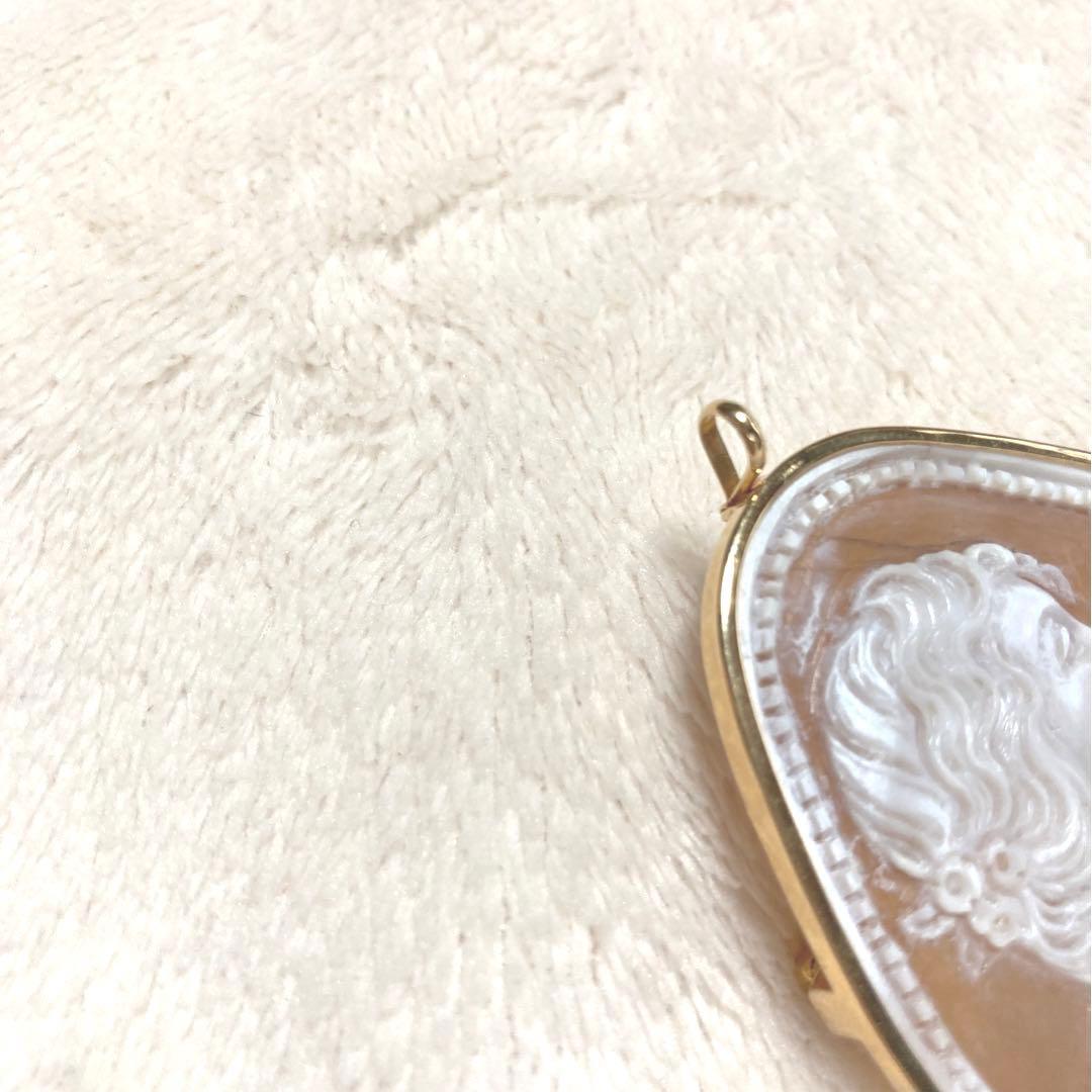 カメオブローチ k18刻印