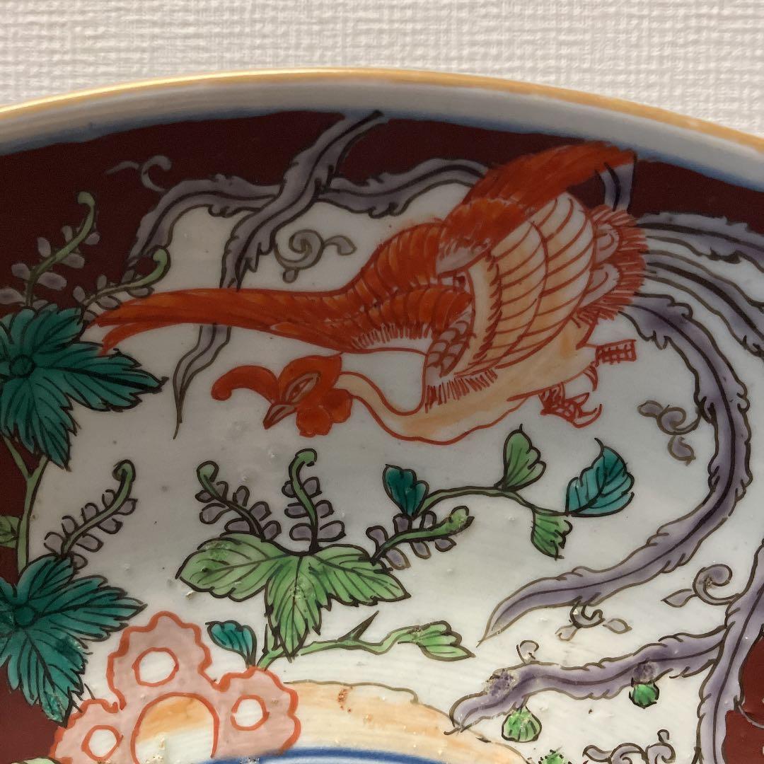 No.30011302 やきもの陶磁器 花鳥鳳凰文大皿